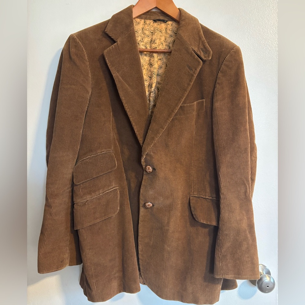 Vintage Barry Baker Brown Corduroy Blazer